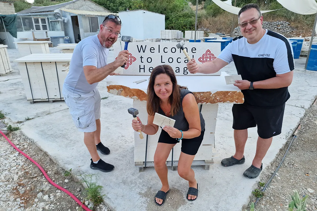 Things to do on Brač Hands-on stone carving during the Journey Through Stone experience on Brač